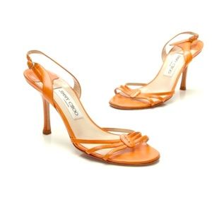 Jimmy Choo Orange Strappy Heels